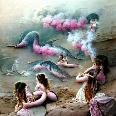 Enchanting Mermaids of the Deep Blue Sea