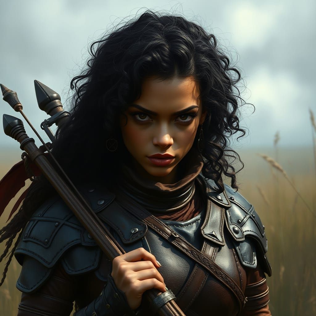 Rihanna-Inspired Woman as Fantasy Ranger