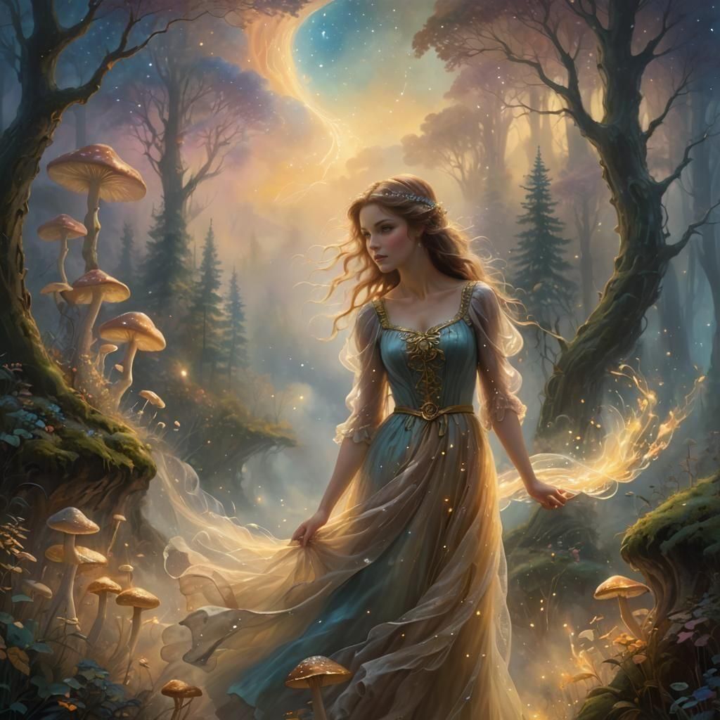 Ethereal Fantasy Landscape in Hyperdetailed Style