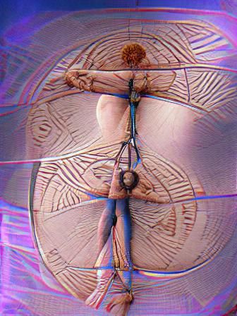 Cyberpunk Android with Neon Lights