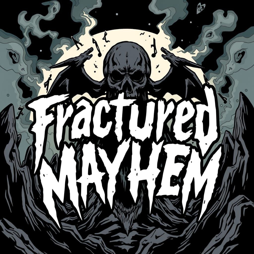 Fractured Mayhem: Illustrated Metal Playlist Cover