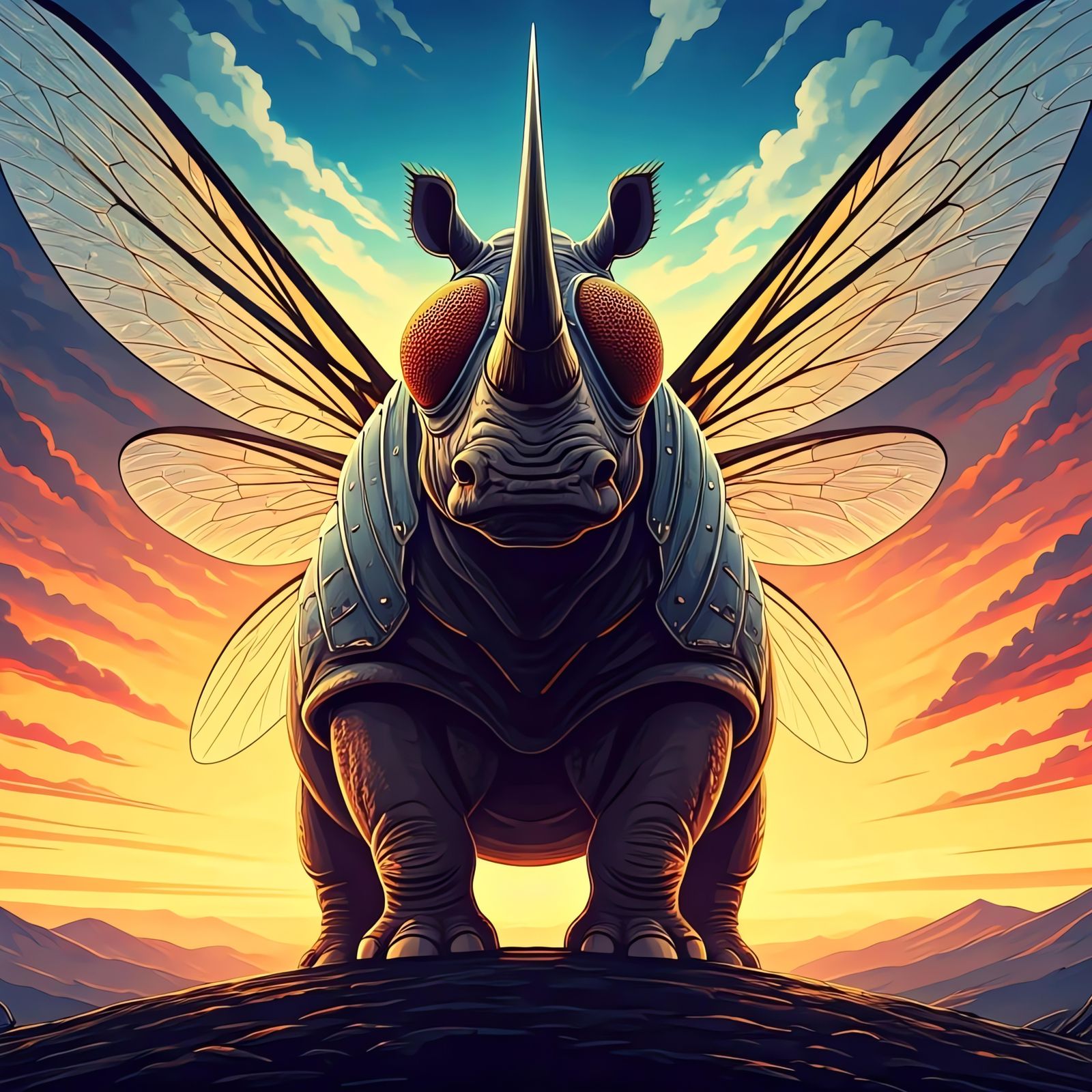 Anime Flynoceros: A Magical Hybrid Beast