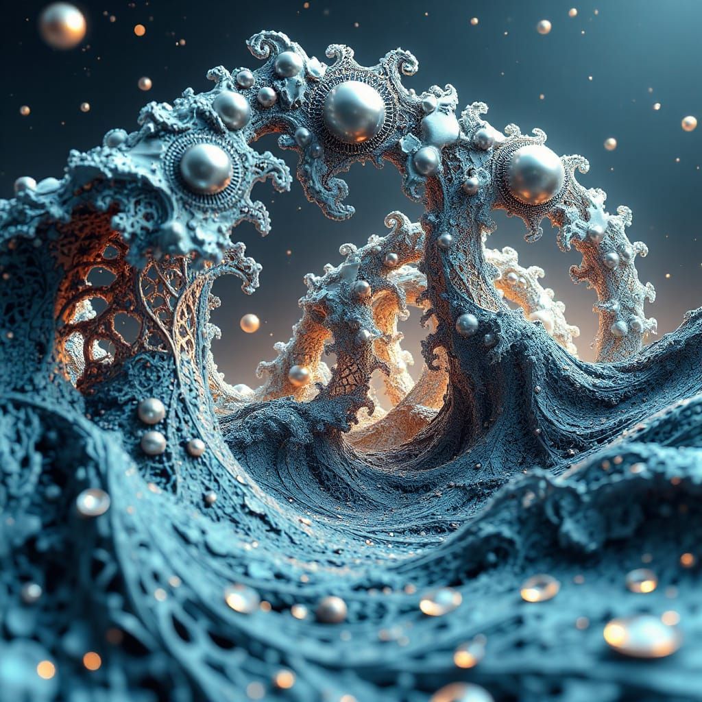 Epic Fractal Landscape in Digital Art Style