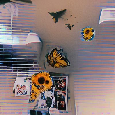 Butterflies and Sunflowers Abound in AI-Generated Image