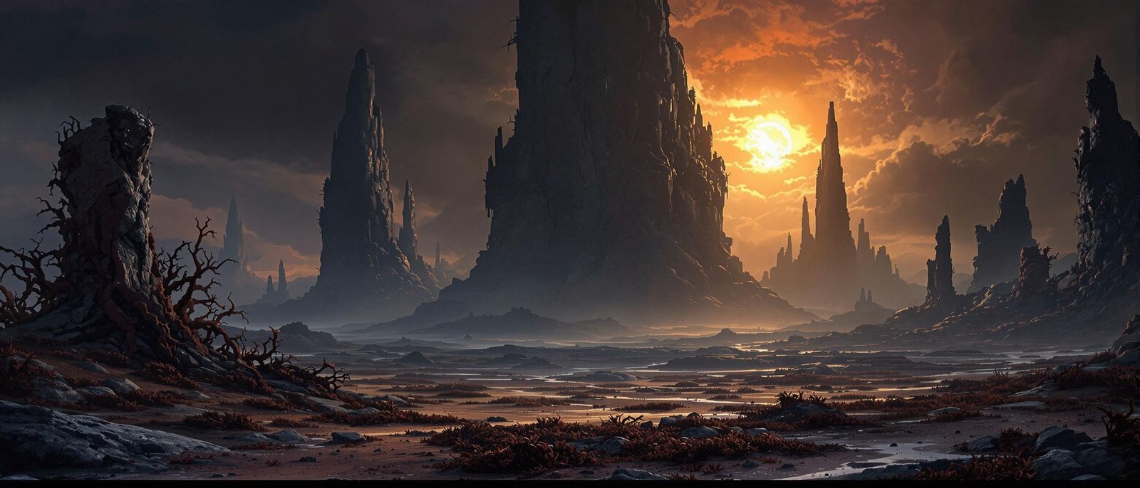 Wayne Barlowe-Inspired Alien Worldscape