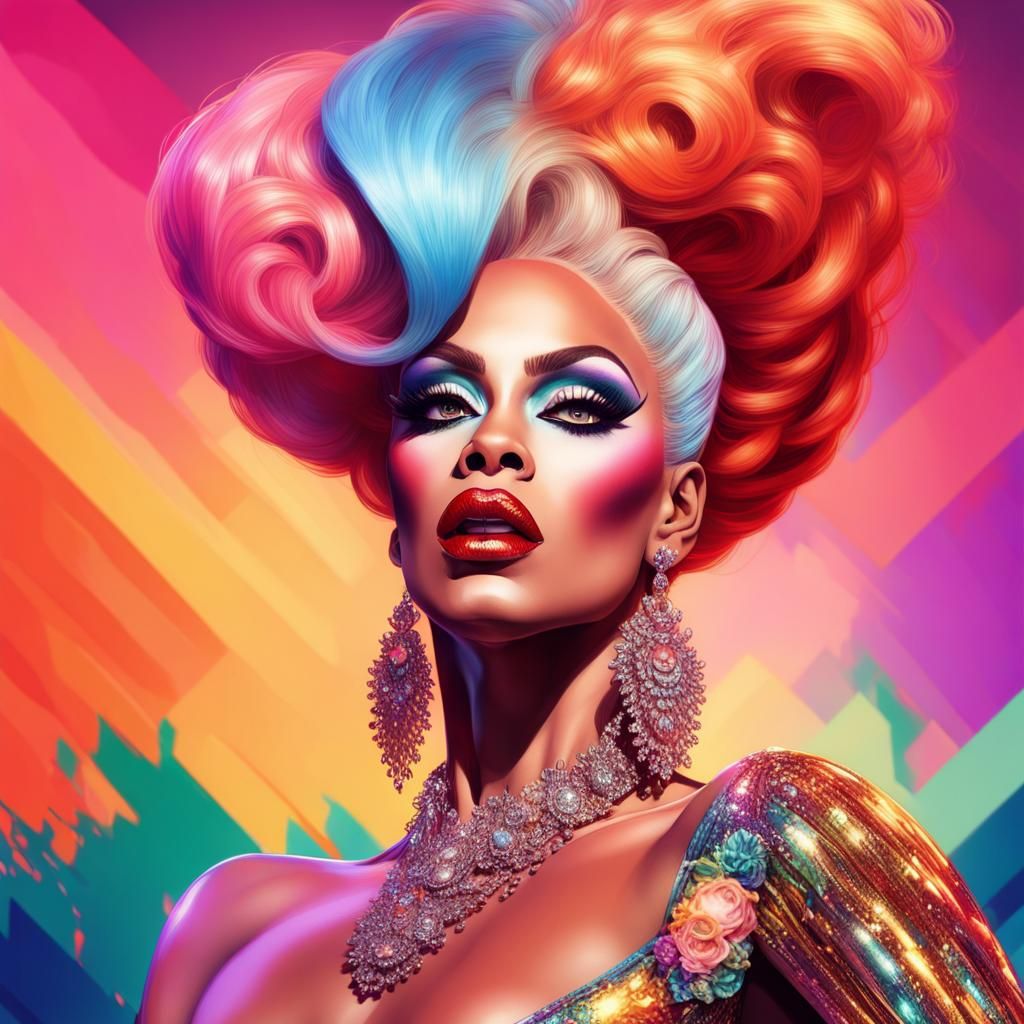 Drag Queen Lipsync on RuPaul's Runway: Hyperrealistic Art