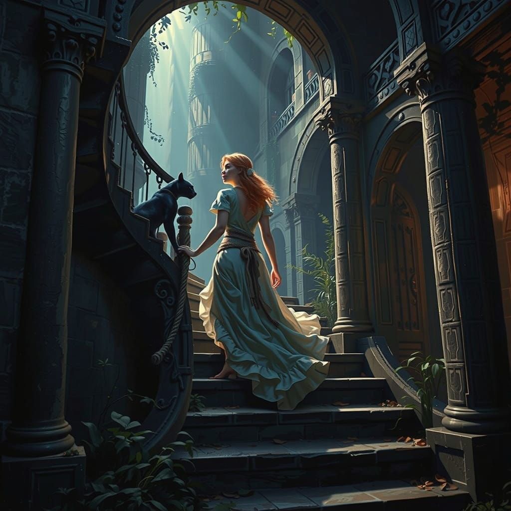 Ethereal Fantasy Heroine Ascends Mysterious Temple Tower