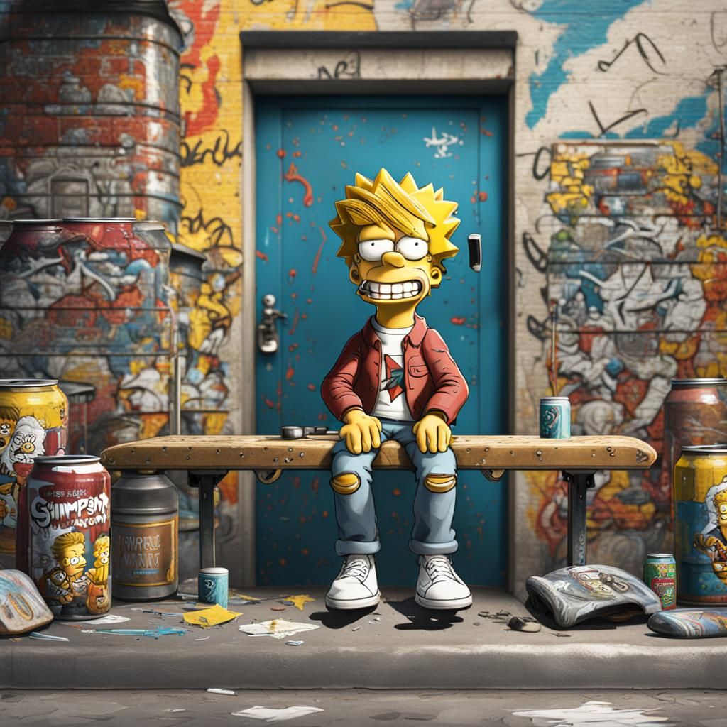 Alfred E. Neuman Graffiti Art in Banksy Style