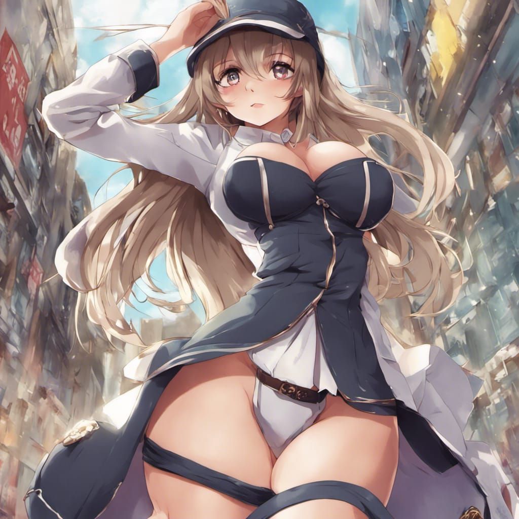 Anime Girl in Manga Key Visual Style