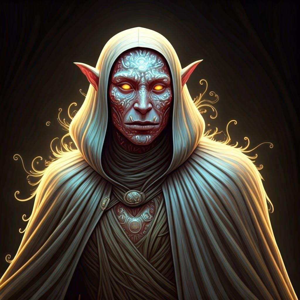 Ethereal Solarpunk Orc Exudes Otherworldly Aura