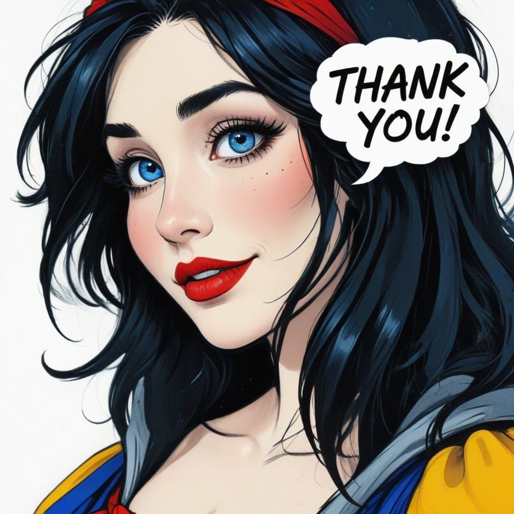 Pastel Portrait of Snow White in a Thoughtful Moment