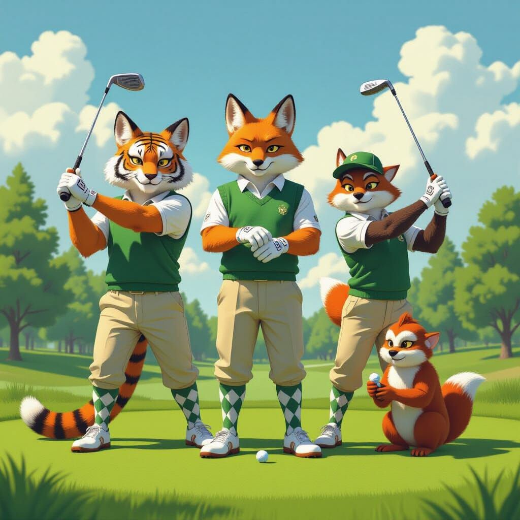 Animals Play Golf in Cinematic Anime-Meets-Realism Style