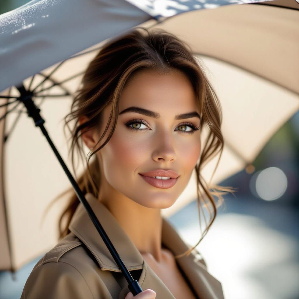 Woman With Umbrella Professional Portrait Photography