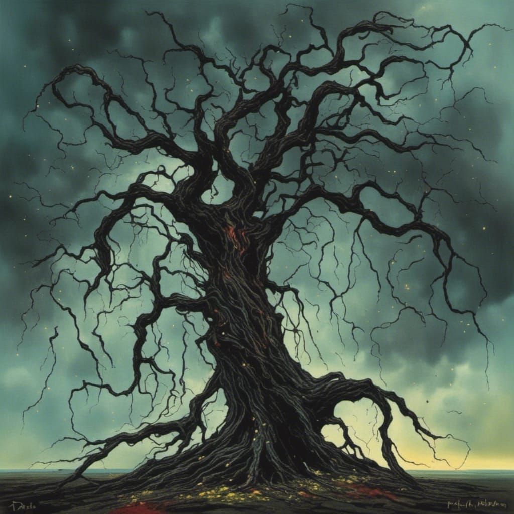 Lightning Strikes Twisted Tree in Strange World