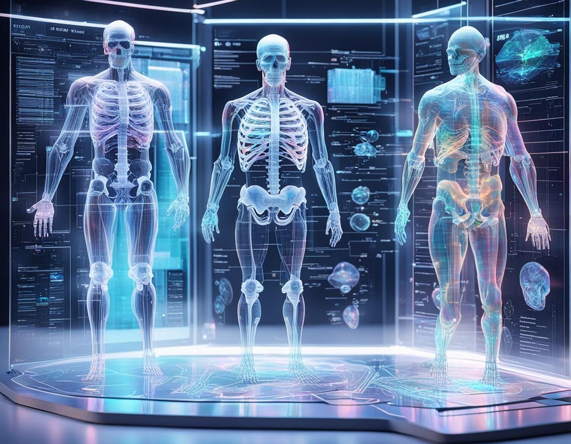Holographic Medical Schematic with Volumetric Lighting