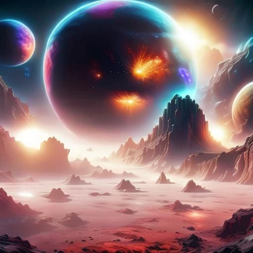 Cosmic Planetary Alien Abstract Dreamscape