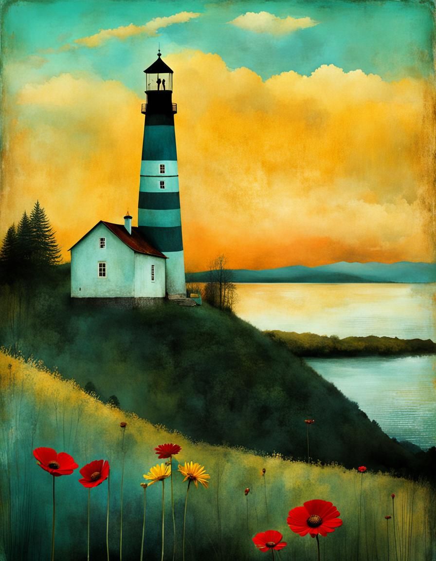 Dreamlike Collage in Welz-Stein Style