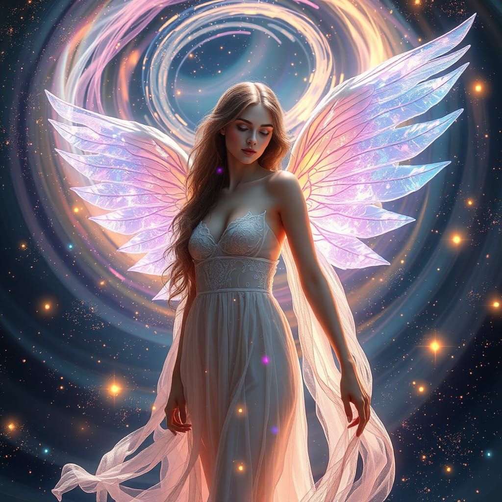 Celestial Goddess Suspended in Astral Light