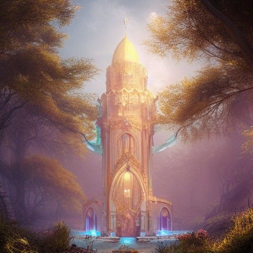 Overgrown Woodpunk Citadel: A Spectacular Matte Painting