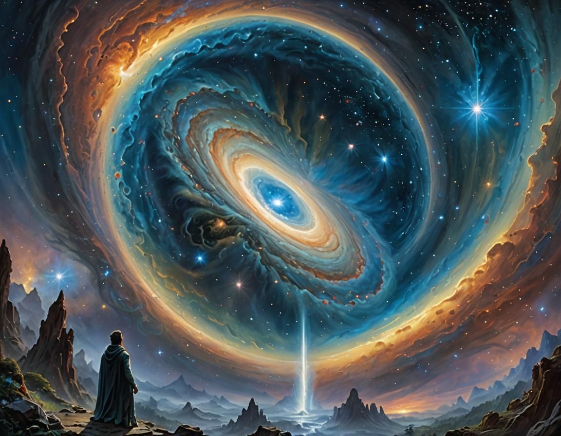 Alien Gazing at Iridescent Accretion Disk