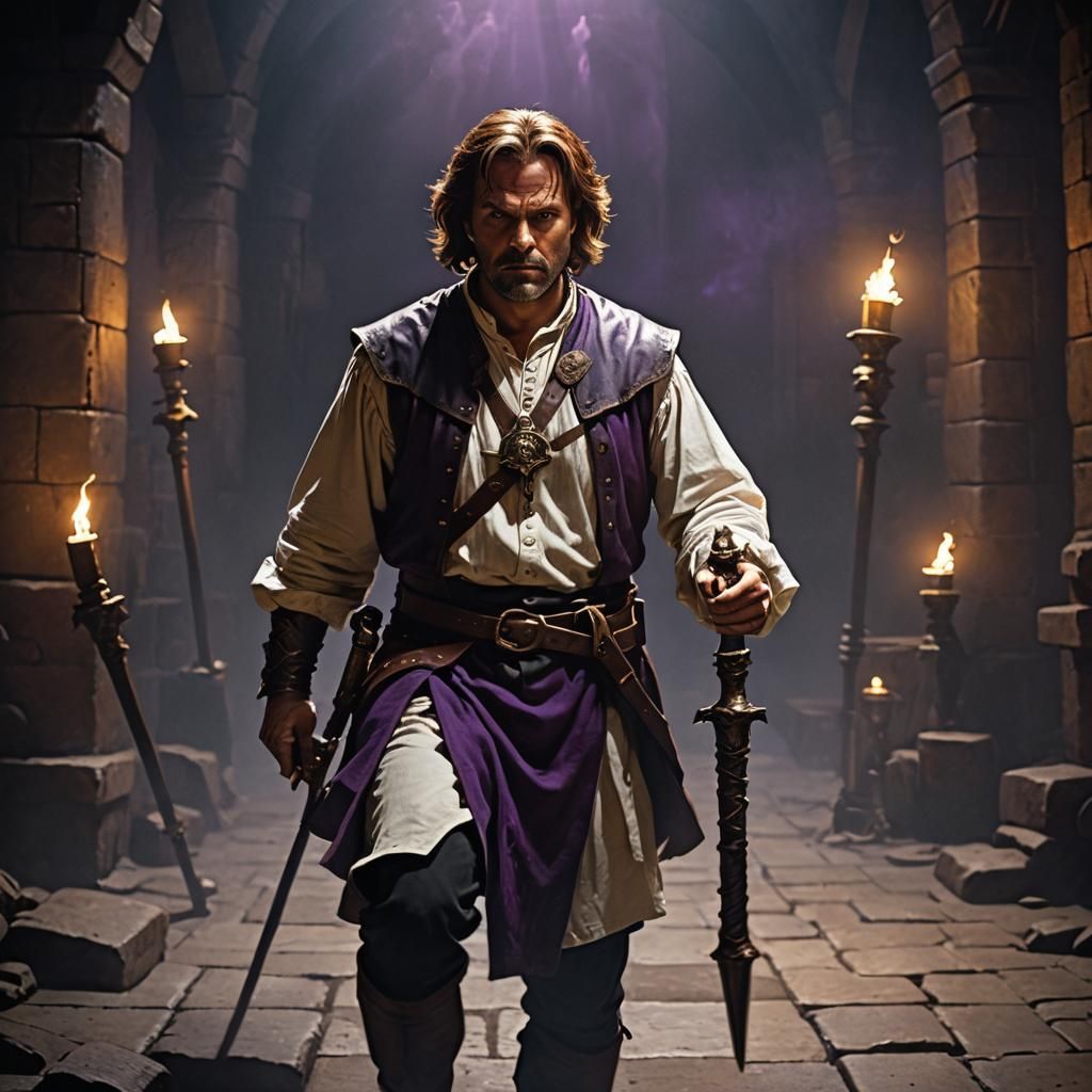 Cleric in Dungeon: Dark Fantasy Concept Art