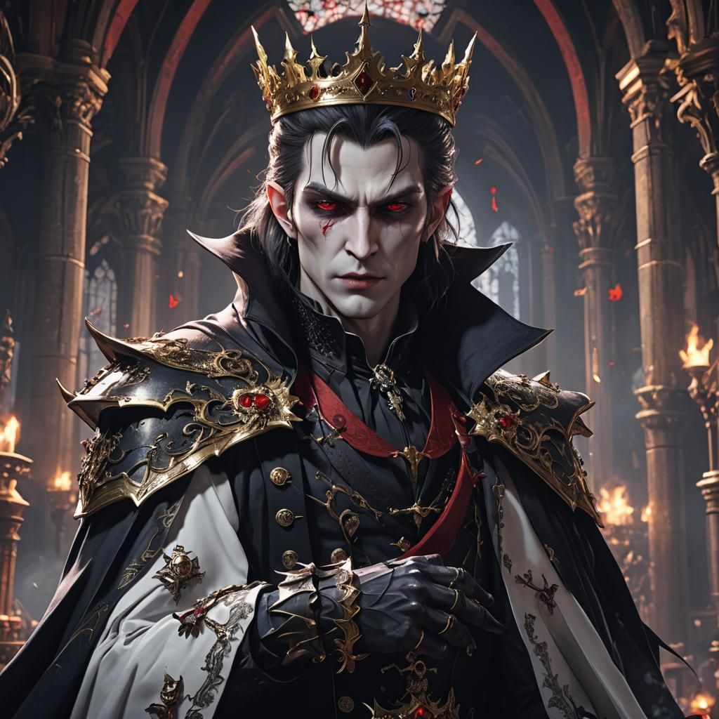 Anime Vampire King in 3D Detail
