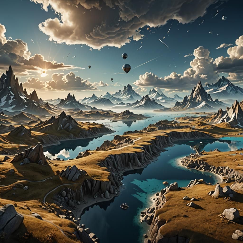 Surreal Landscape Inspired by Dali and Rutkowski