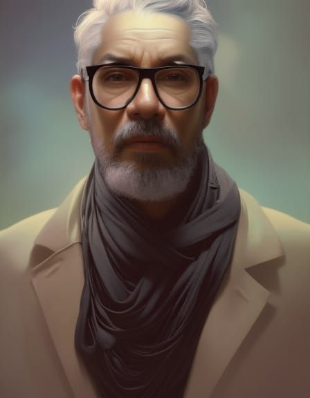 Sorcerer Portrait in Hyperdetailed Digital Art Style