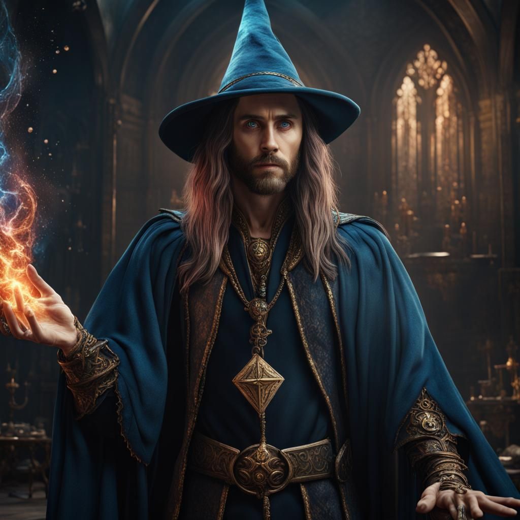 Jared Leto as Wizard: Detailed Matte Painting