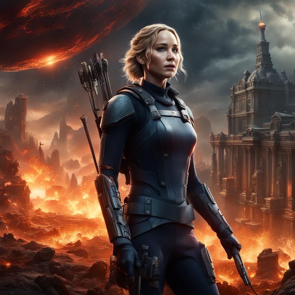 Jennifer Lawrence: Detailed Matte Painting in 8k