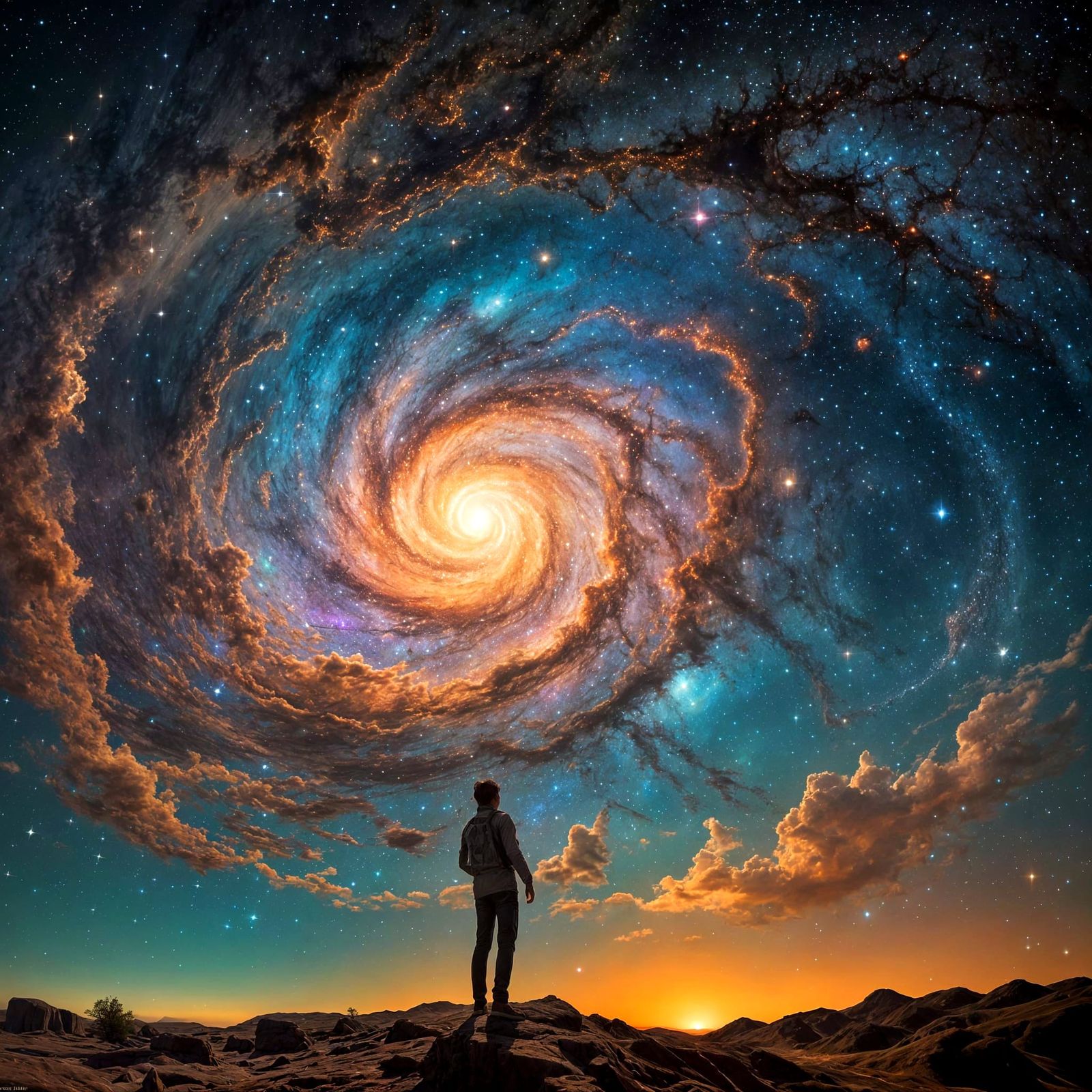 Cosmic Dawn in Vibrant Galactic Colors