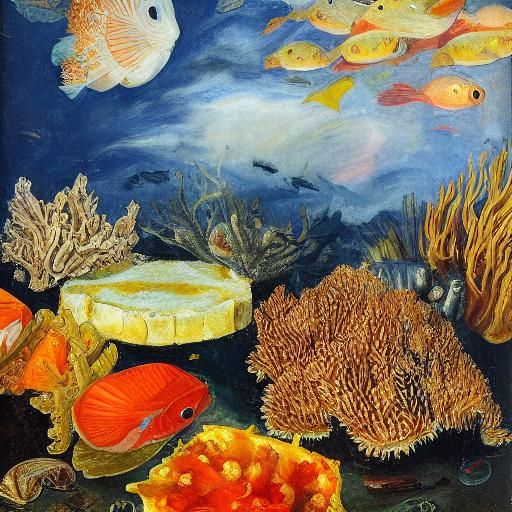 Mousefish Nibbling Cheese Corals in Surreal Ocean