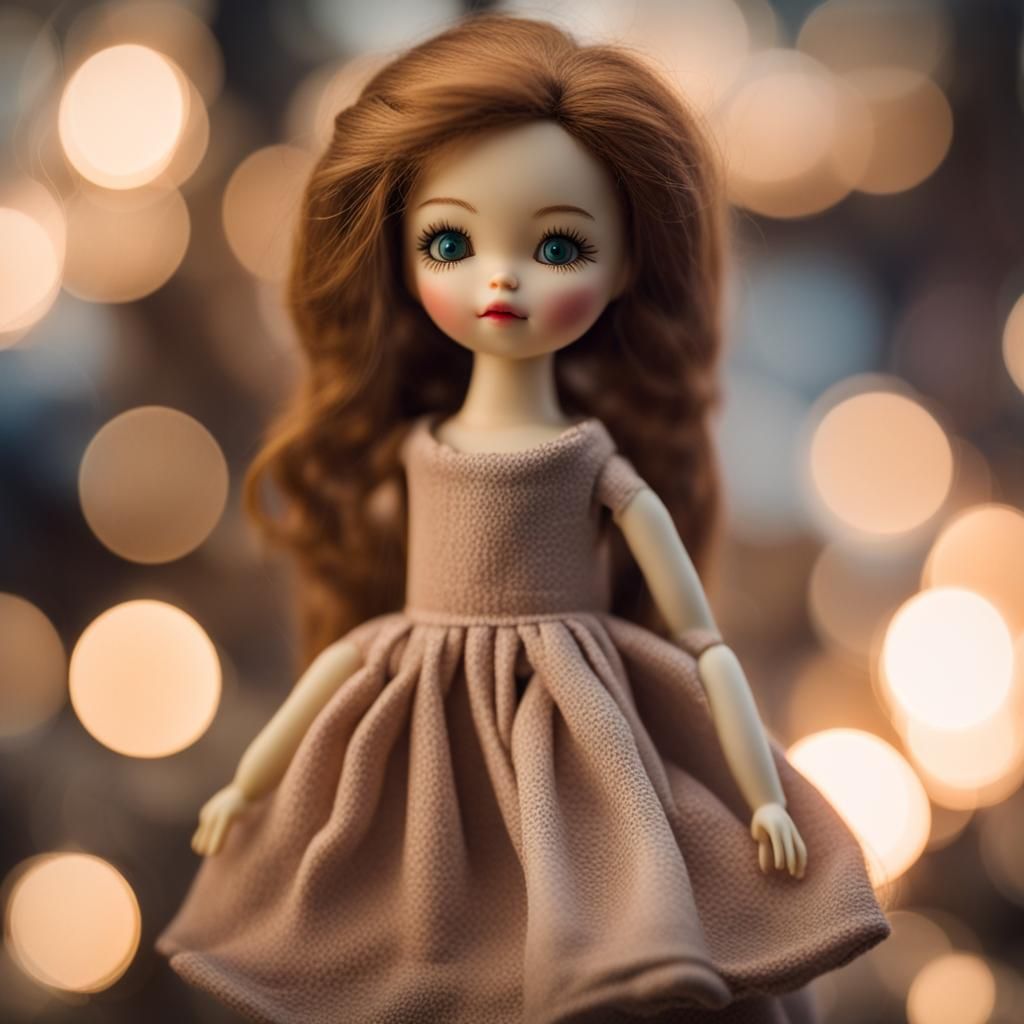 Textured Doll in Professional Photography Style