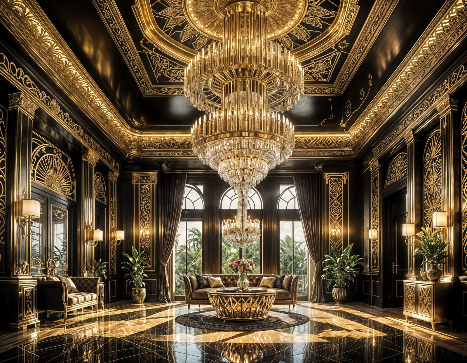 Art Deco Interior Design with Metallic Finishes