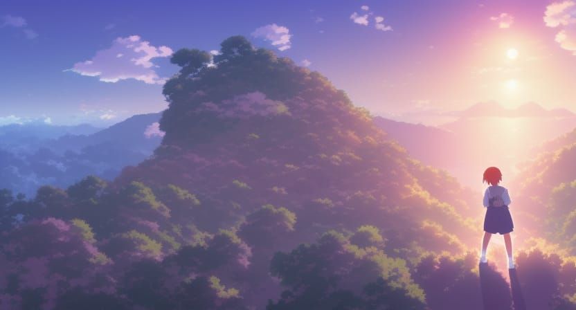 Anime Key Visual in Ghibli Style
