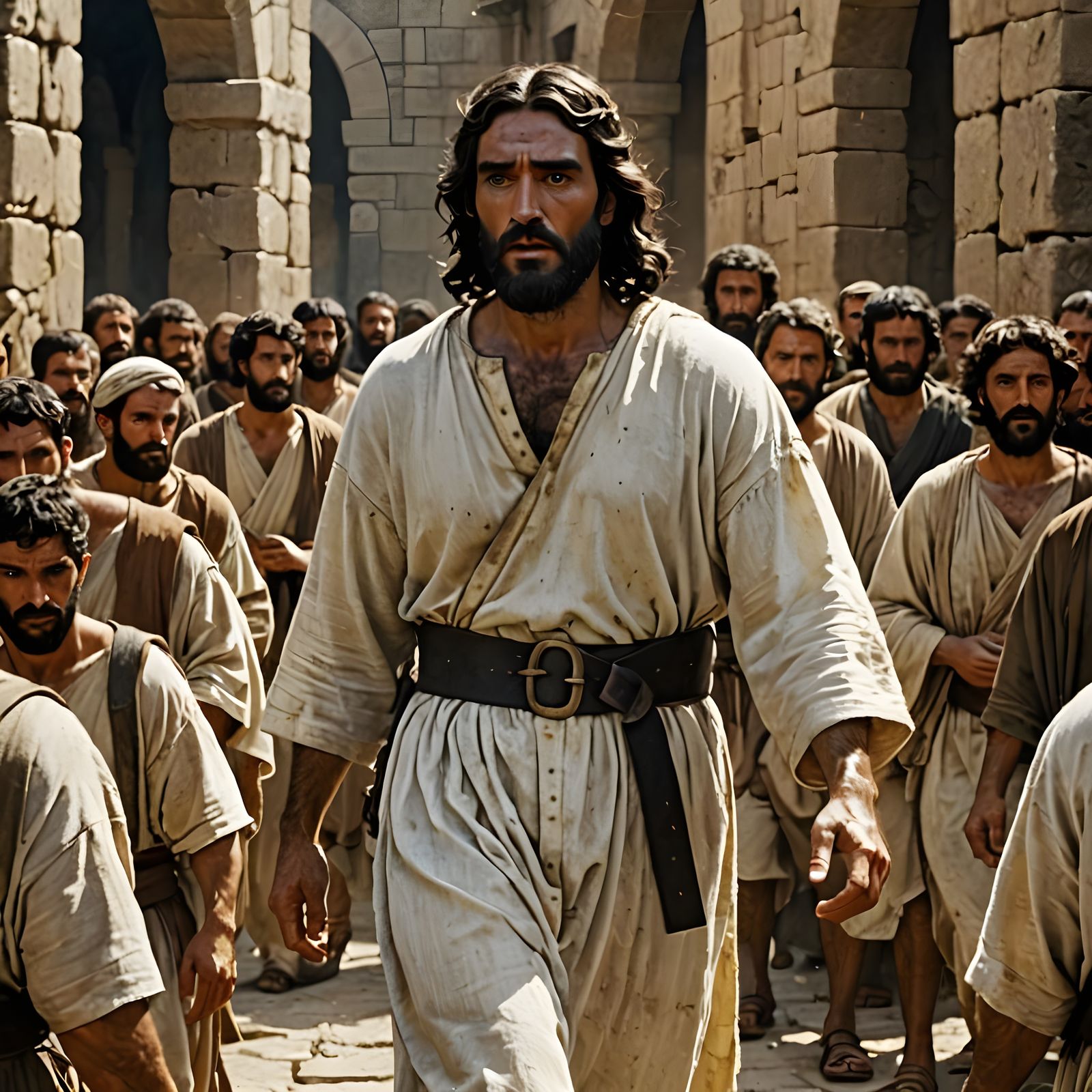 Hyperrealistic Jesus of Nazareth in Ancient Nazareth