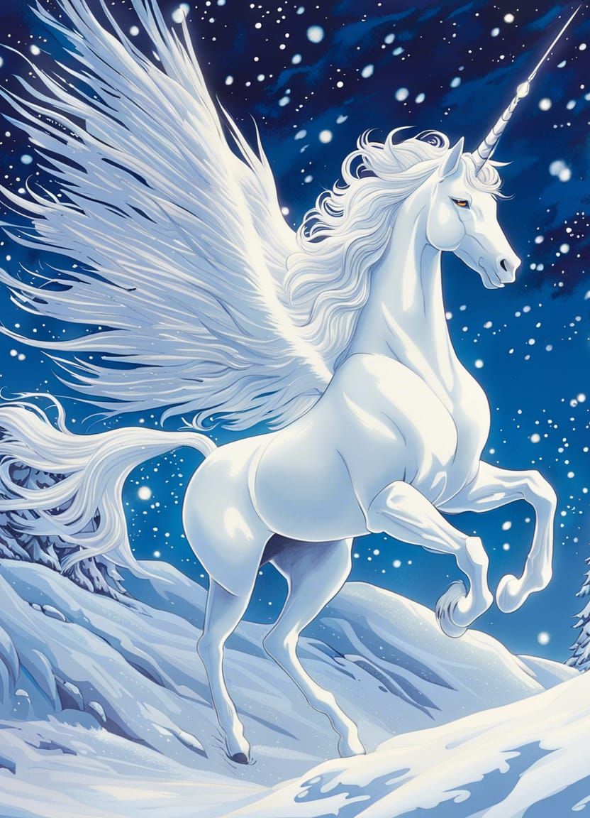 Starlit Unicorn Inspired by Studio Ghibli