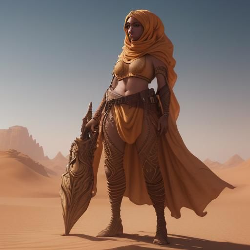 Desert Caravan Fantasy Concept Art