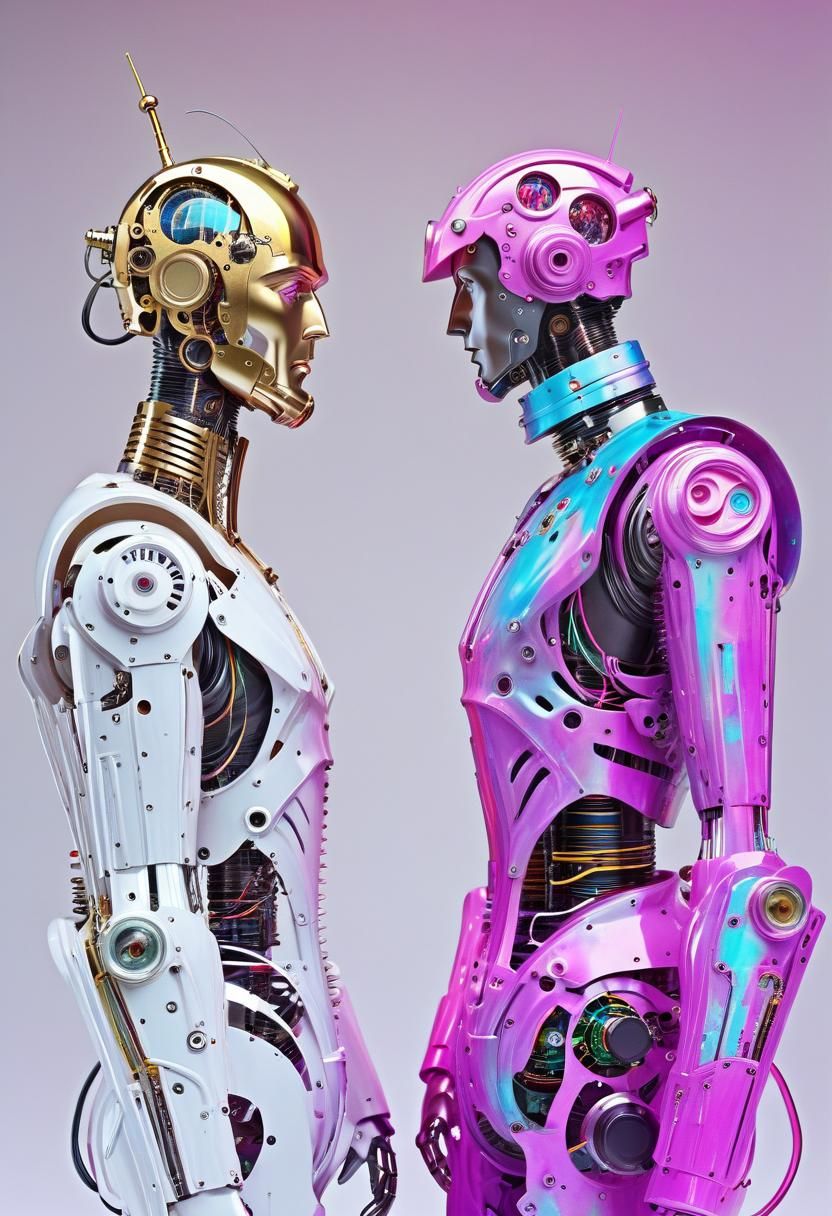 Human and Robot Encounter in Hyperrealistic Style
