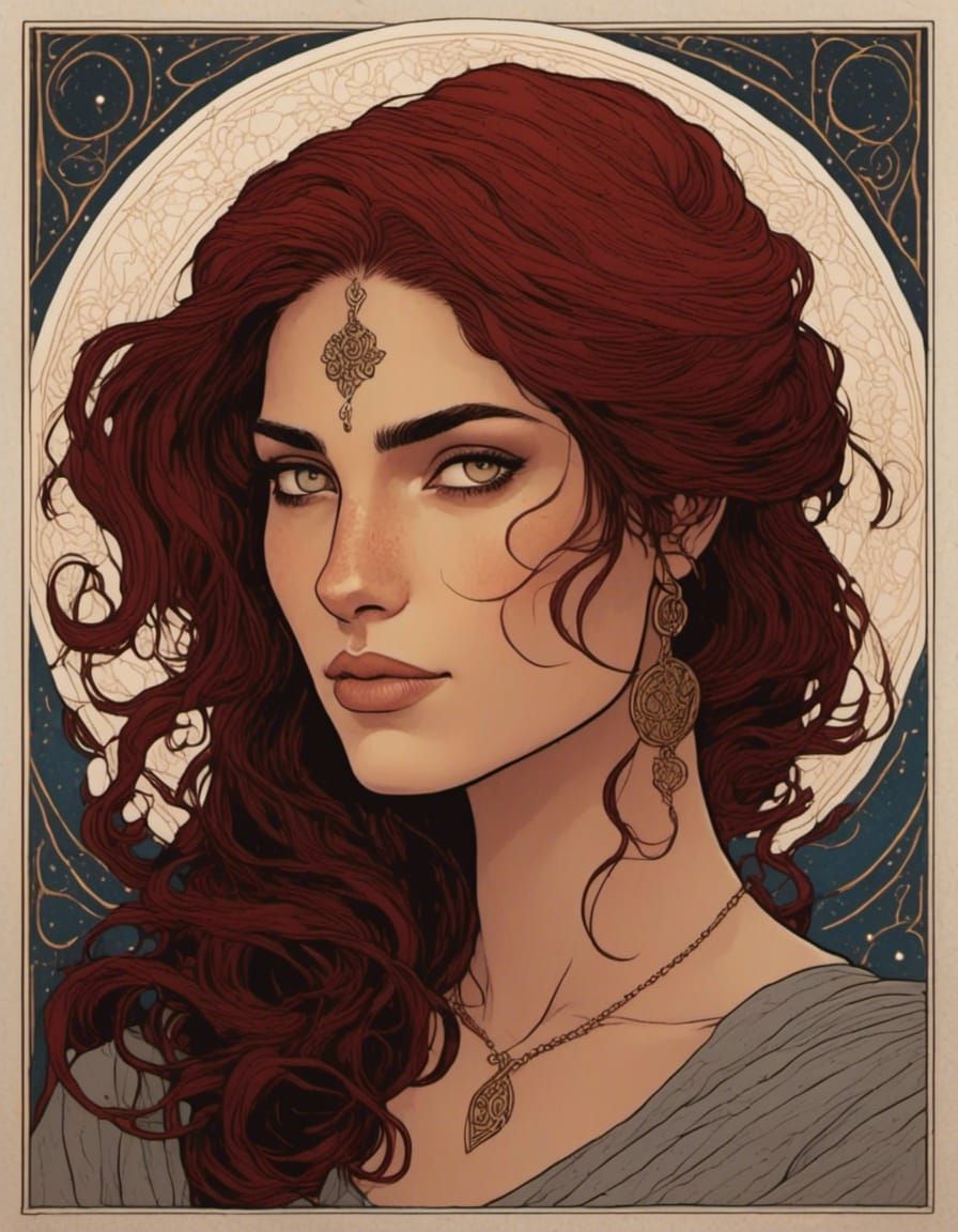 Shadowhunter Portrait in Palekh Style