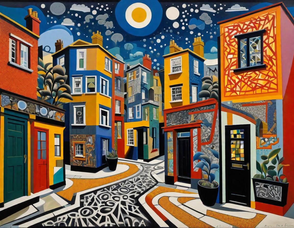 Colorful Graffiti Street Art in Modern Style