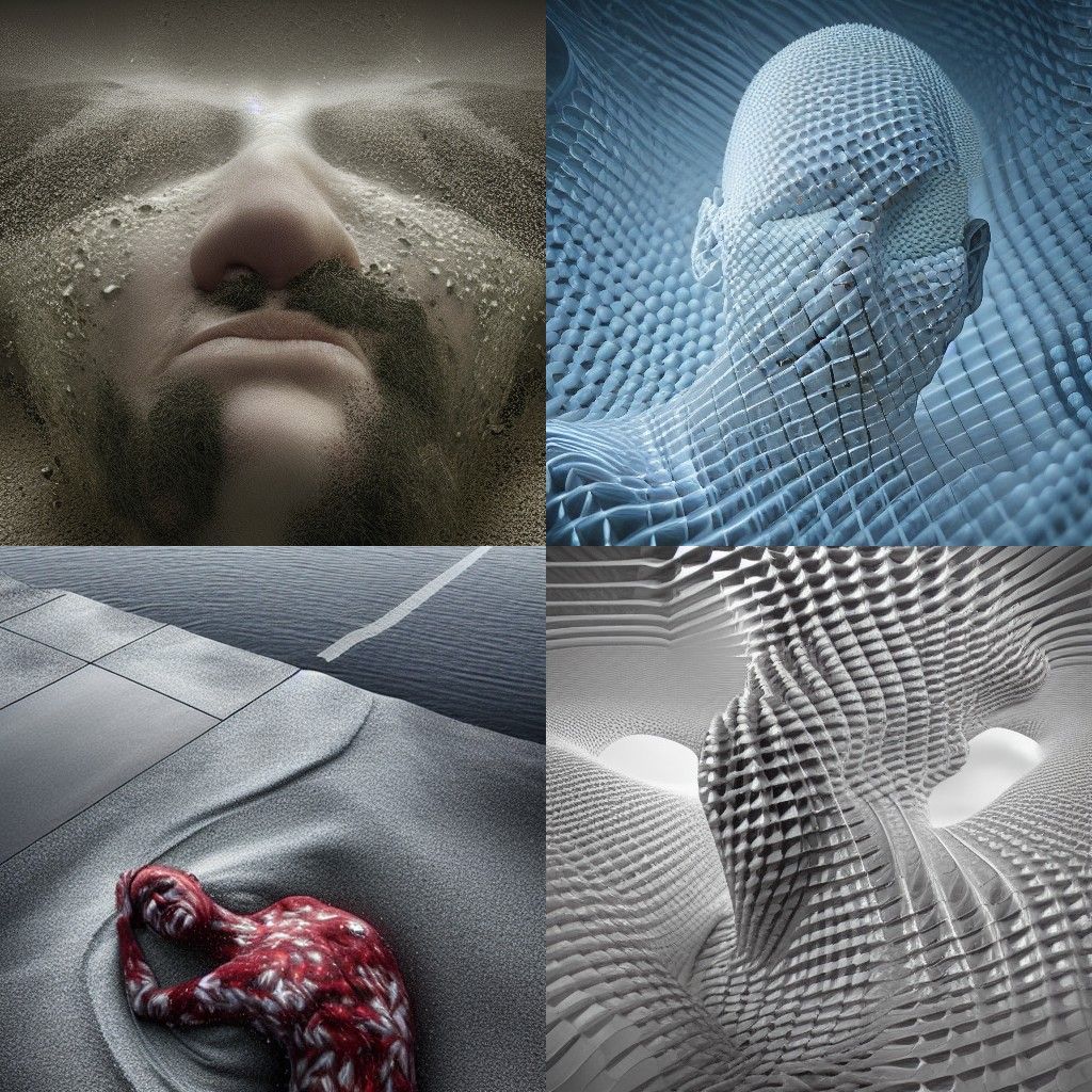 Abstract Geometric 3D Digital Art