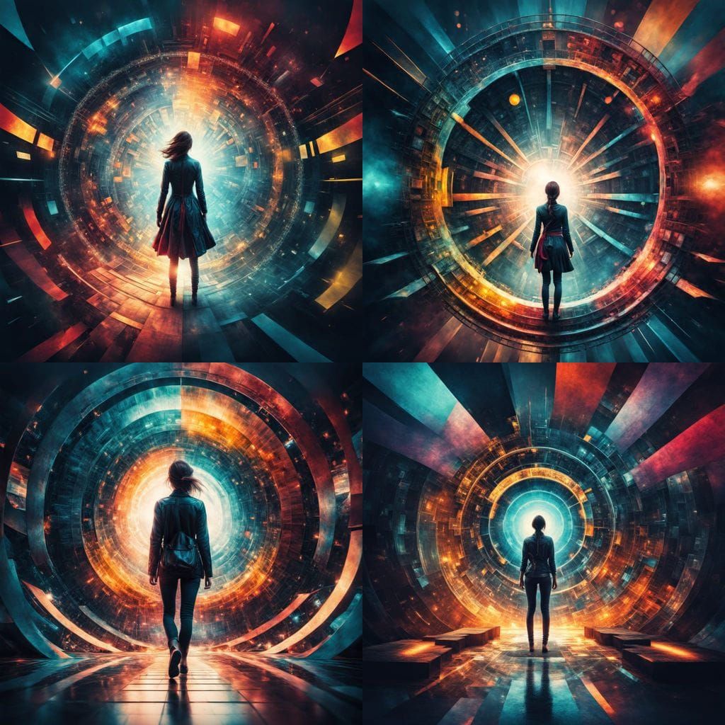 Abstract HDR Universe Portals in Moody Cinematic Style