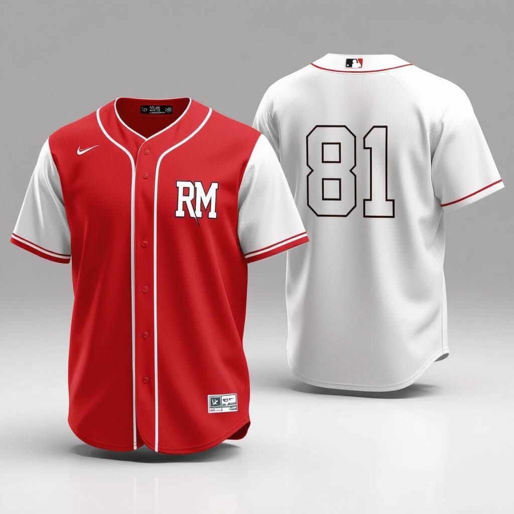 Streetwear Baseball Jersey Mockup in Photorealistic Style