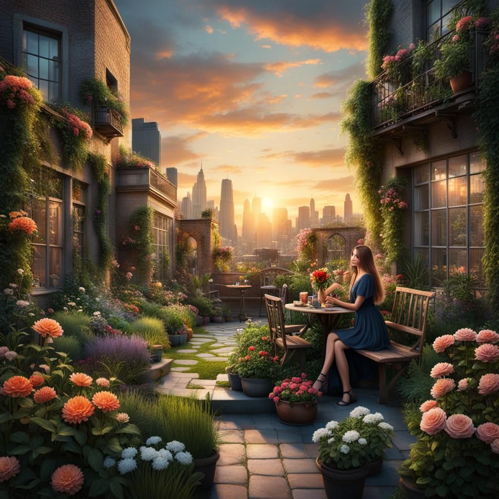 beautiful urban garden