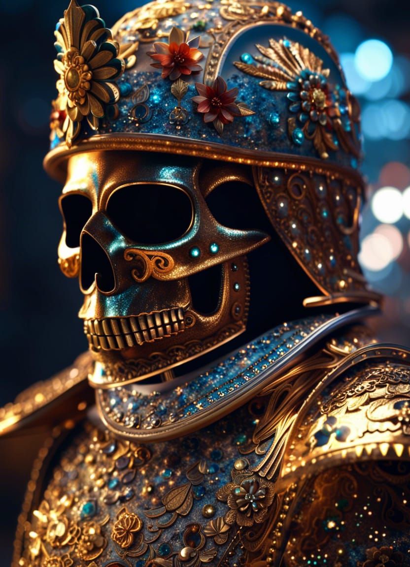 Mexican Knight with Skull Helm in 3D