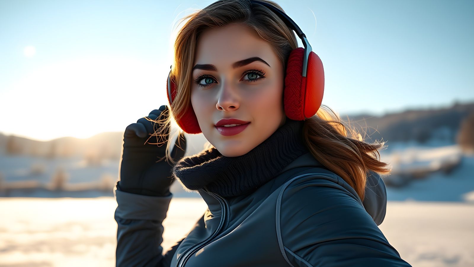 Ice Skating Woman in Comic Book Style