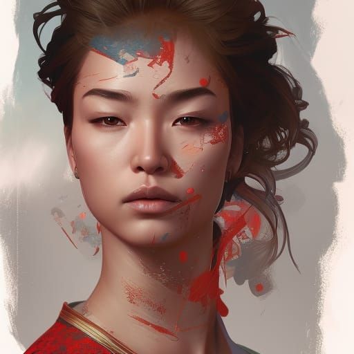 Hyperdetailed Kung Fu Woman Portrait in Dynamic Lighting