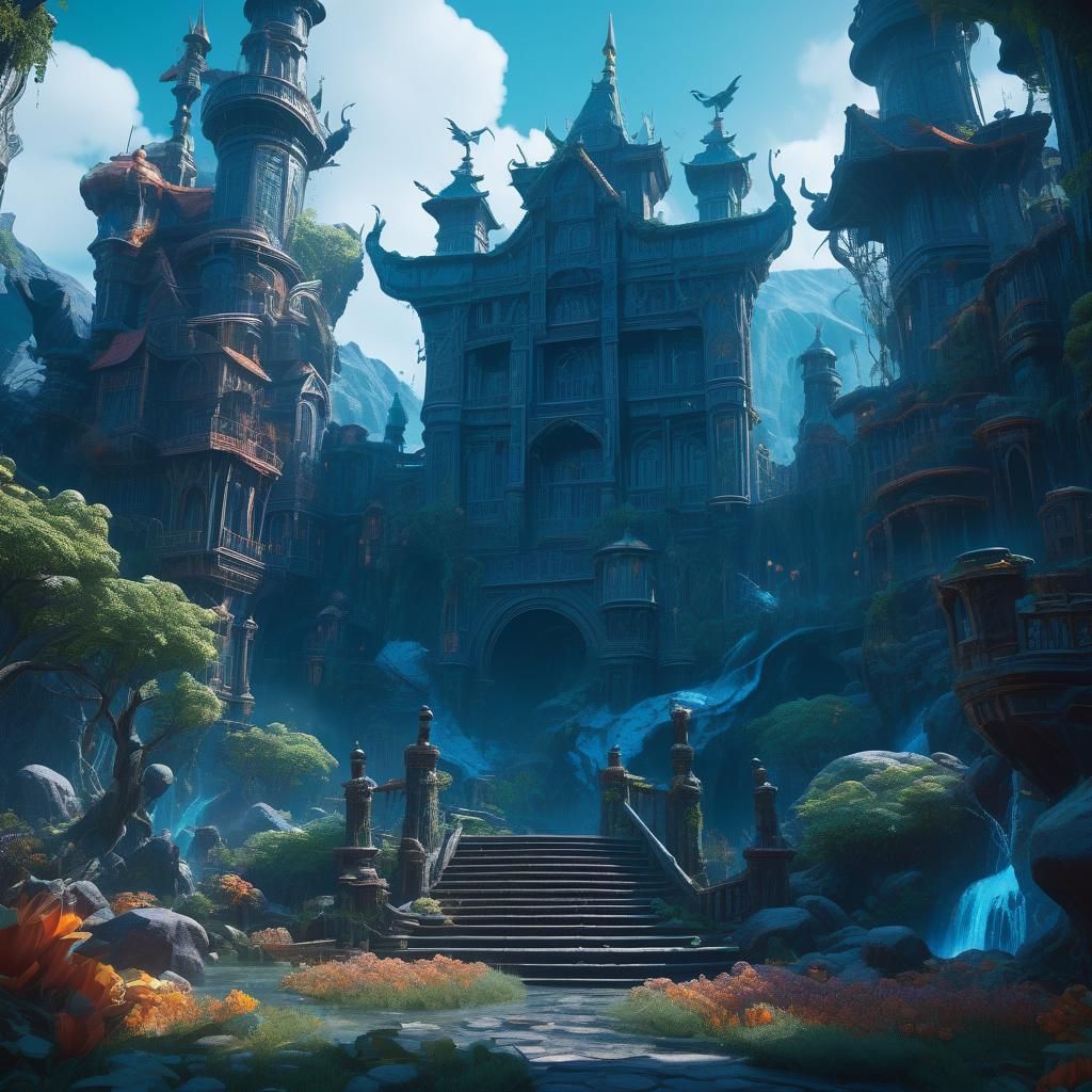 Fantastical Scenes Within Scenes in Detailed Matte Painting