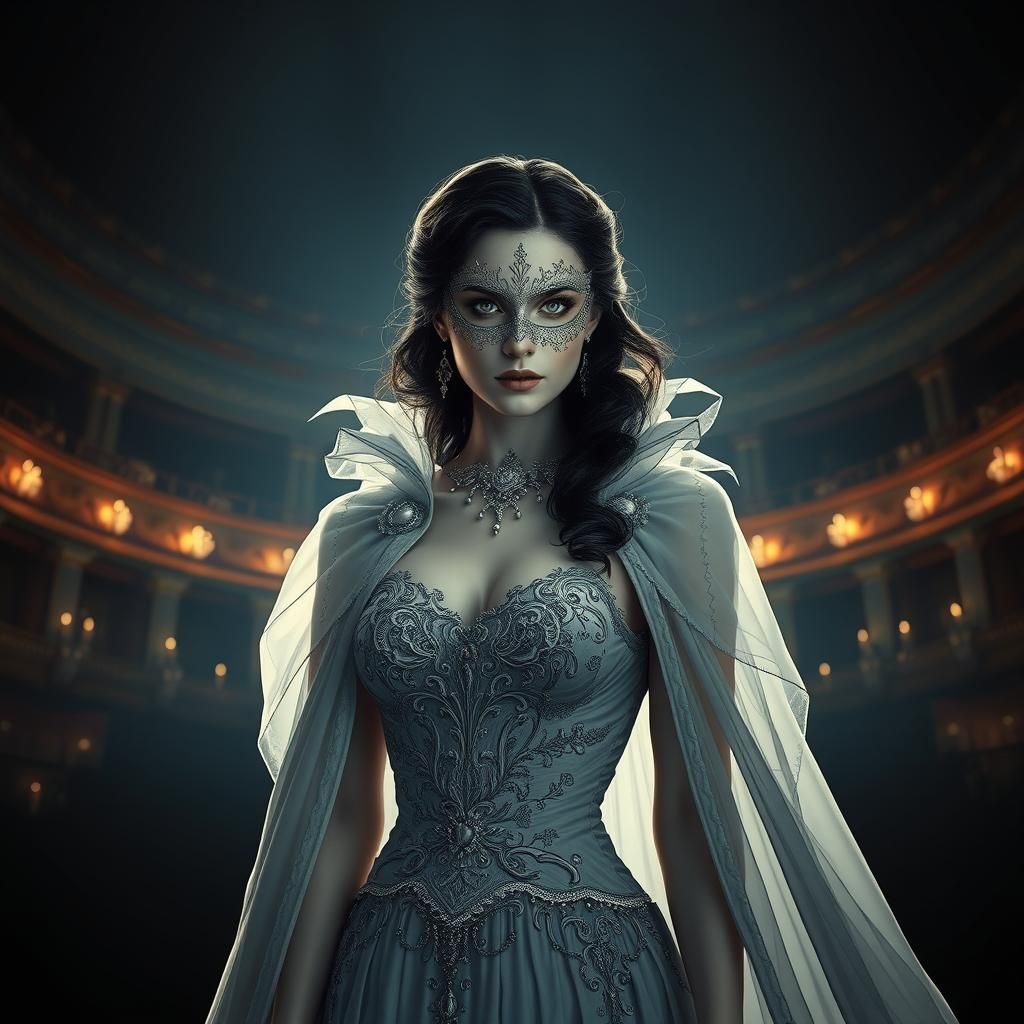 Phantom of the opera, phantom as a woman,beautiful, breathta...
